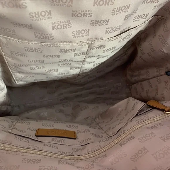 Michael Kors Tan Hamilton Nylon Satchel - Large - Picture 5 of 7